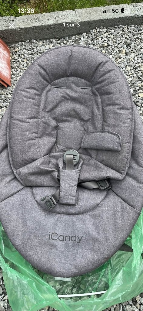 Icandy balancelle bébé, Autres marques, Enlèvement ou Envoi, Comme neuf, Avec ceinture(s)