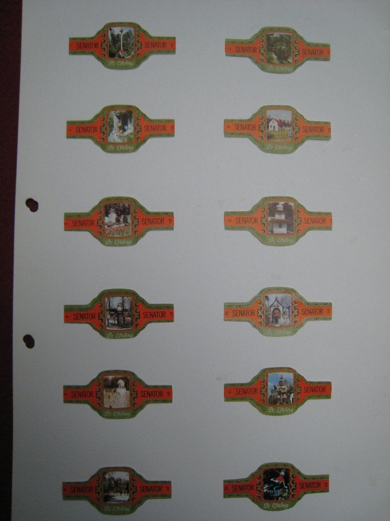 Sigarenbanden pretpark De Efteling x 12, Verzamelen, Verzenden, Zo goed als nieuw, Sigarenbandjes
