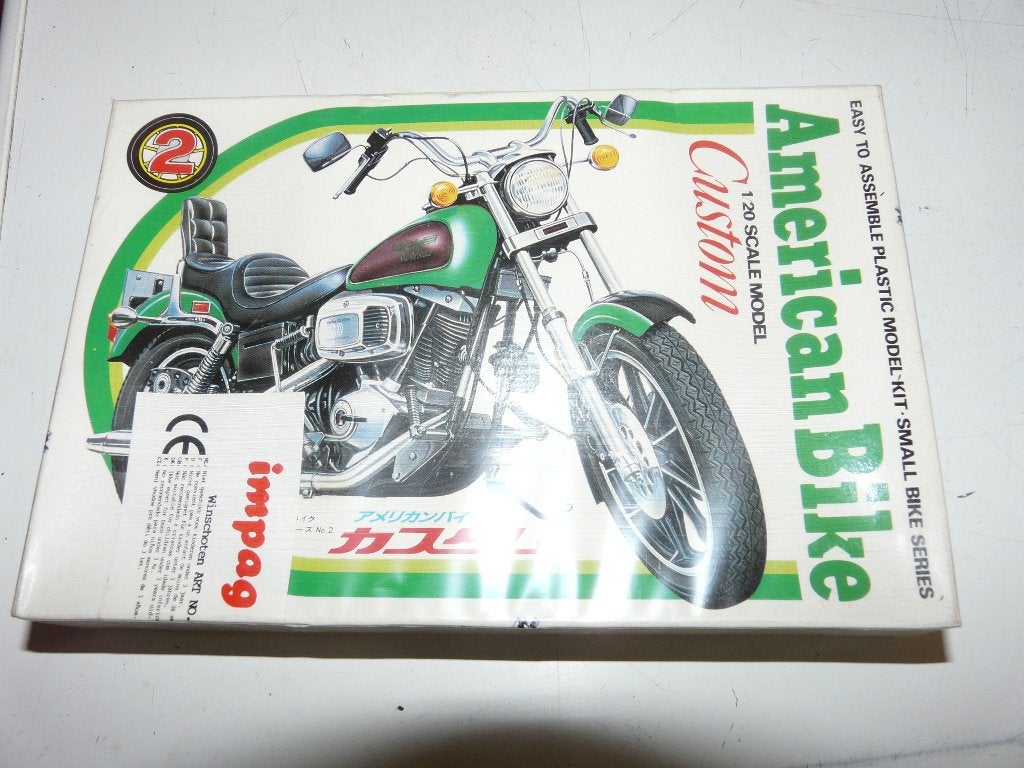 AMERICAN BIKE GROEN 1/20 IMPAG, Hobby en Vrije tijd, Modelbouw | Auto's en Voertuigen, Overige merken, Verzenden, Nieuw, Groter dan 1:32