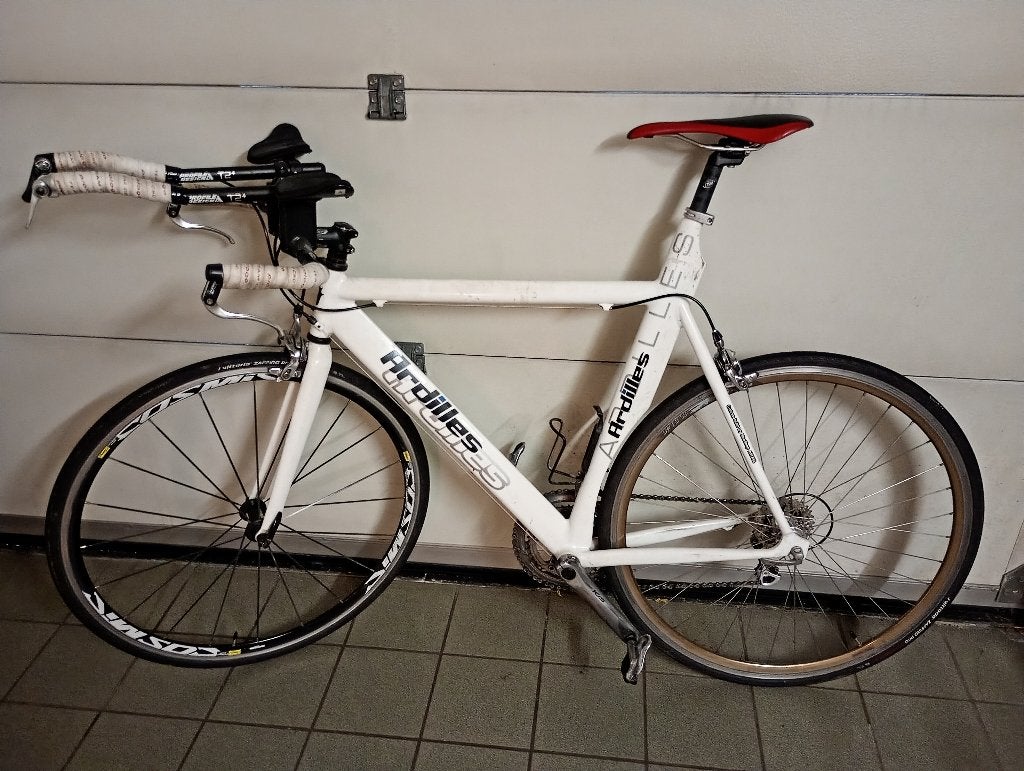 Triathlonfiets, 28 inch, Gebruikt, Velgrem, 15 tot 20 versnellingen