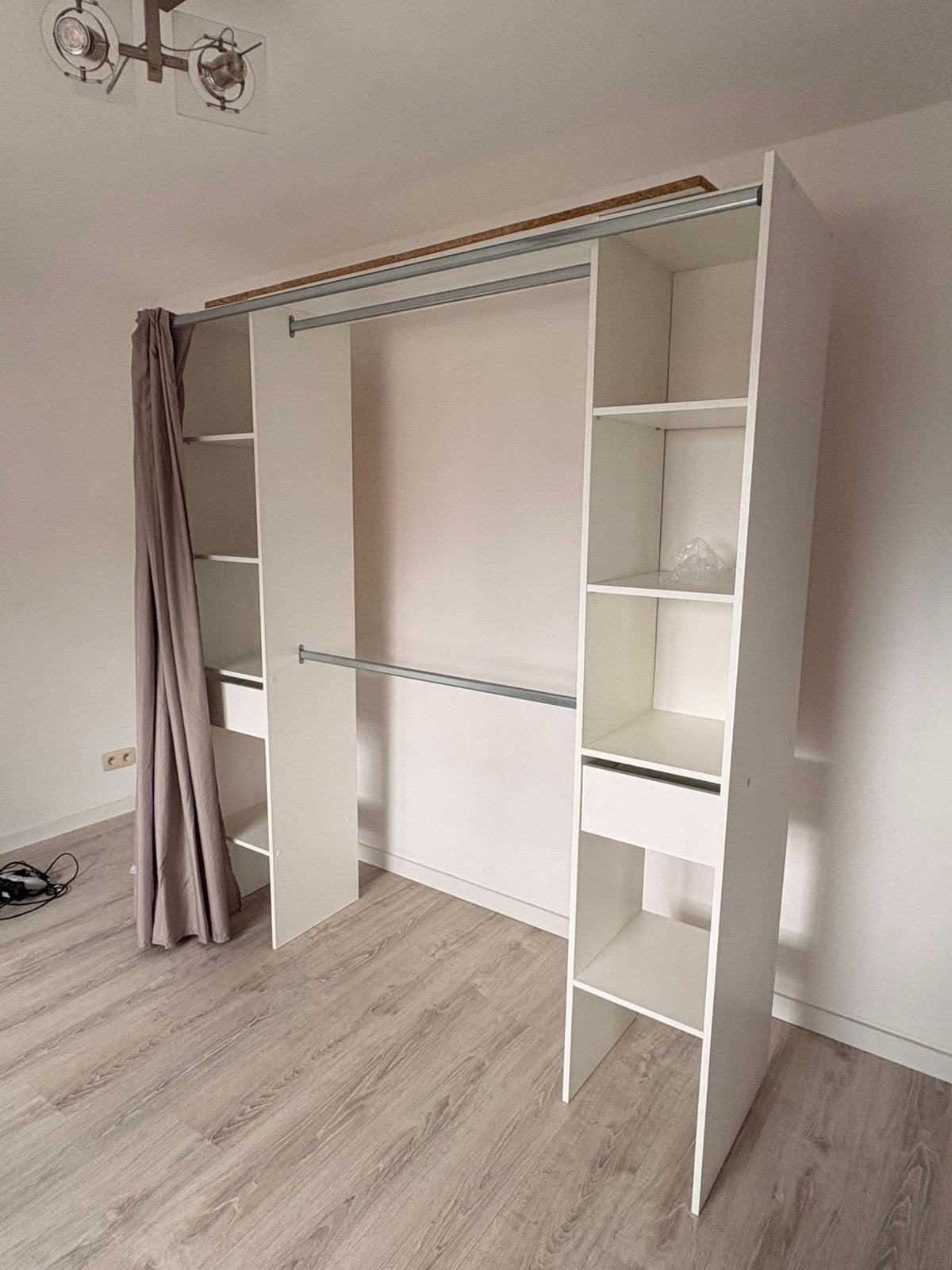 Armoire + dressing blanc, Maison & Meubles, 25 à 50 cm, 150 à 200 cm, Comme neuf, Enlèvement