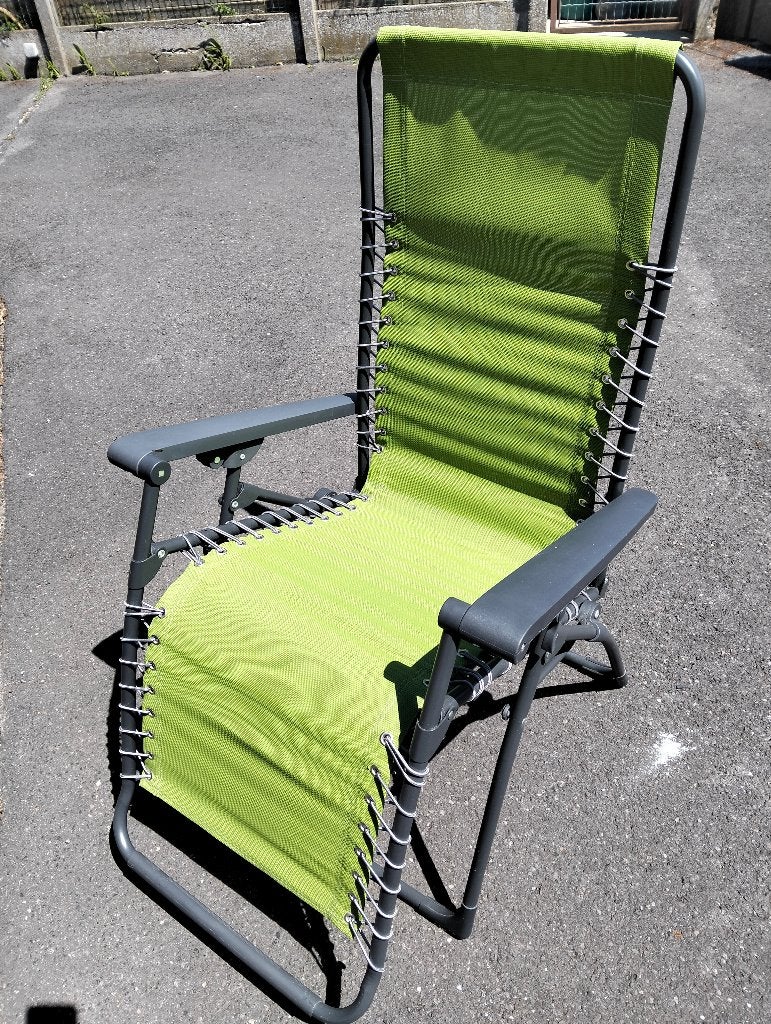 Belles chaises Relax solides, réglables, Jardin & Terrasse, Chaises de jardin, Comme neuf, Textilène, Pliant, Ajustable, Enlèvement