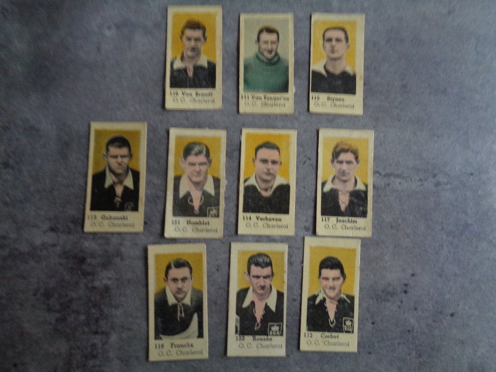 images de football 1937/1938 OL. CHARLEROI 10X RARE, Envoi
