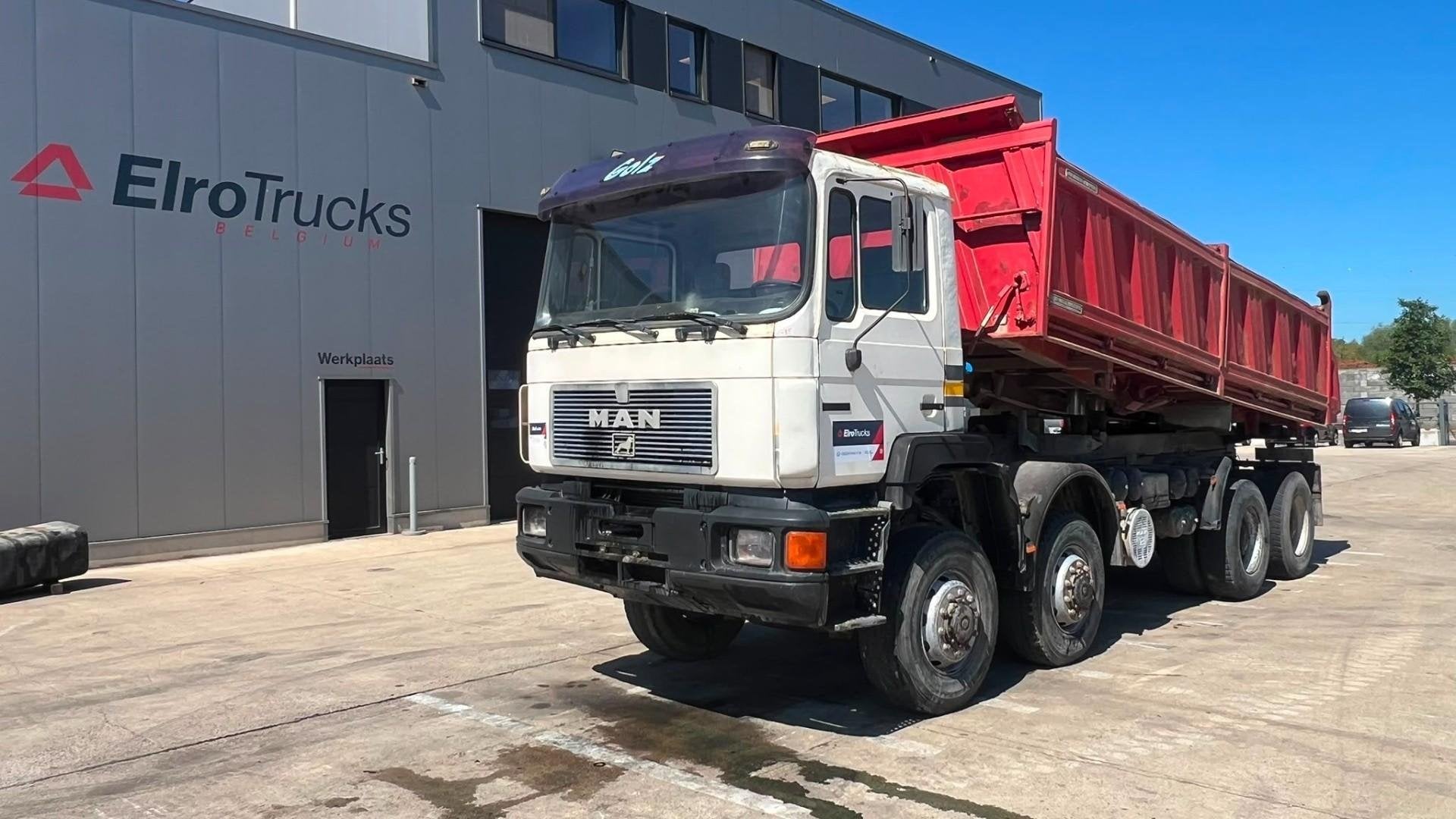 MAN 35.342 (8X8 / LAMES / BIG AXLE / GRAND PONT / STEEL SUSP, Autos, Camions, Entreprise, Achat, ABS, Toit ouvrant, MAN, Diesel