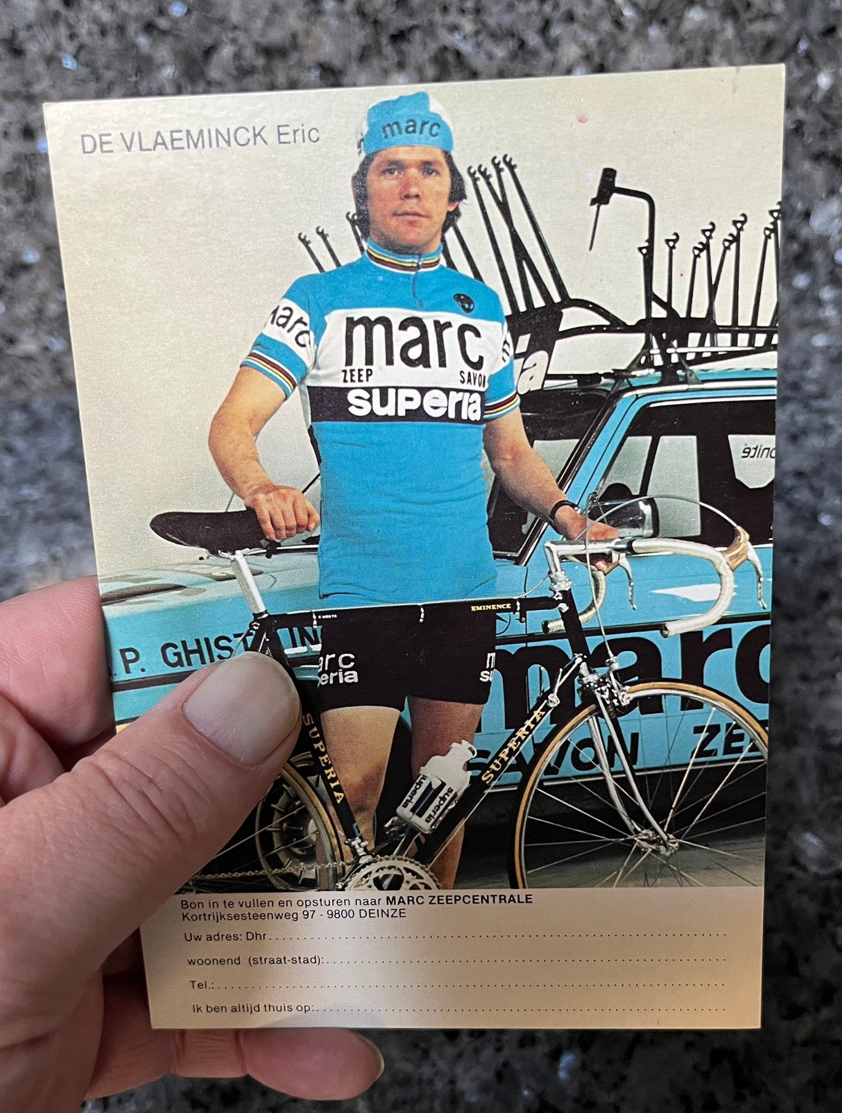Wielrenner Eric De Vlaeminck, Ophalen, Zo goed als nieuw