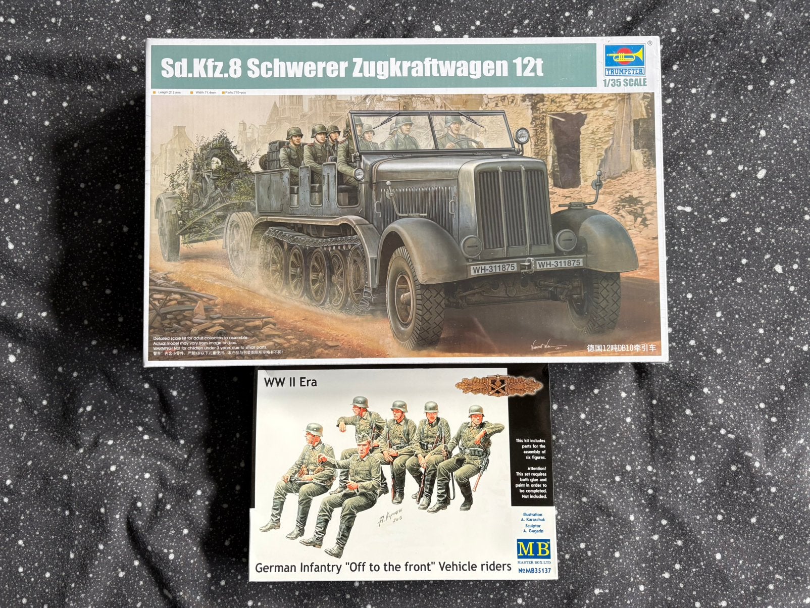 Zufkraftwagen Sd.Kfz.8 1/35 Trumpeter 01583 + Figuren NIEUW, Hobby & Loisirs créatifs, Enlèvement ou Envoi, Neuf, Camion, Autres marques