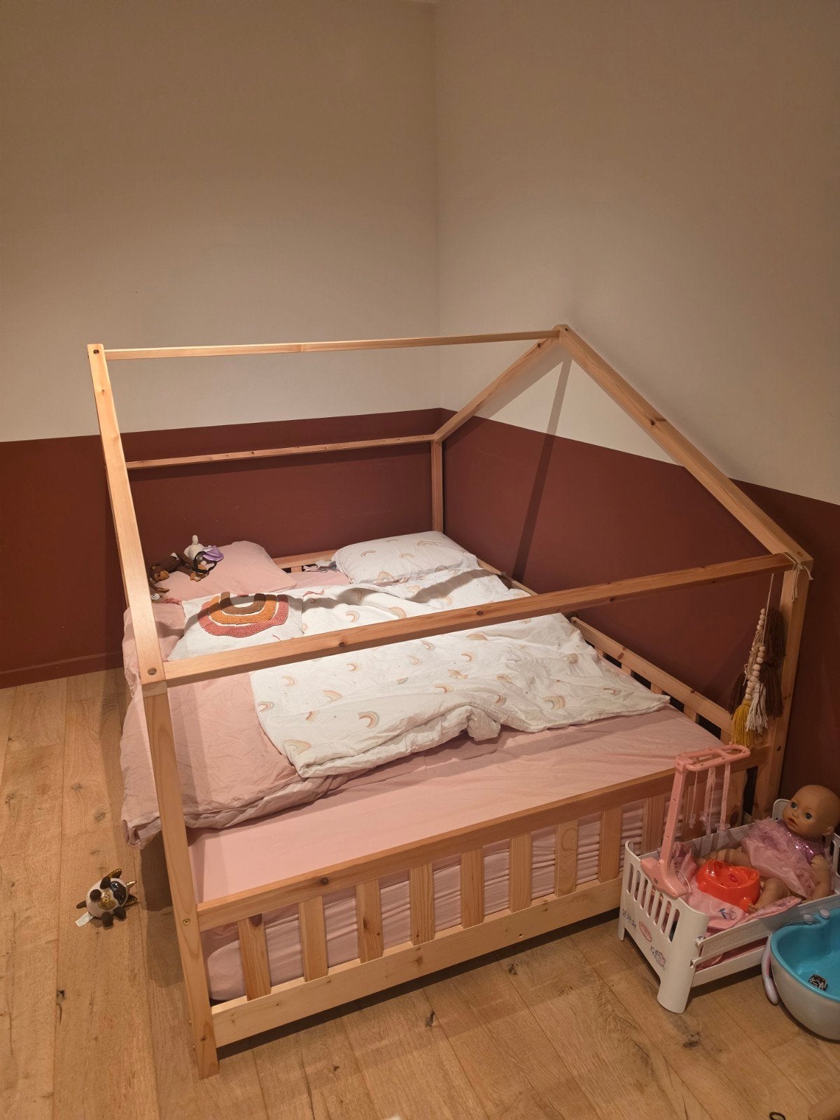 huisbed 160 x 200 + matras, Ophalen, Stapelbed