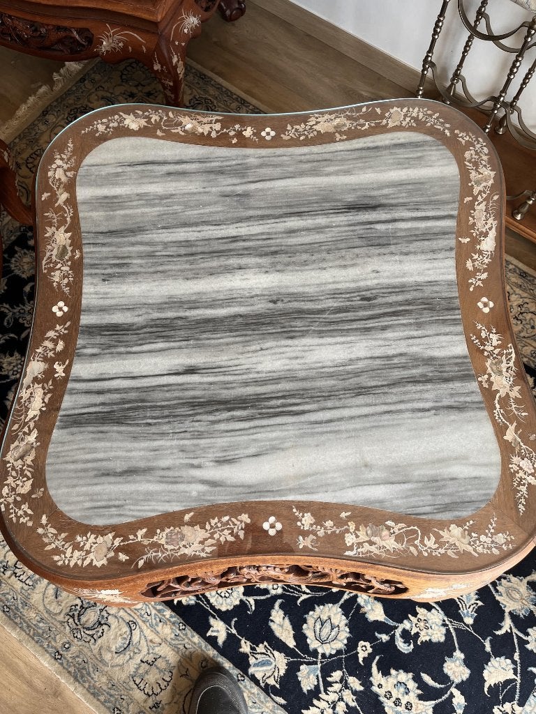 Table asiatique + 4 sièges assortis, Aziatische, Moins de 55 cm, Enlèvement, Carré