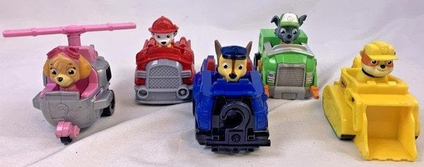 PAW Patrol Rescue Racers set 5-delig Skye Chase Rocky Rubble, Kinderen en Baby's, Verzenden, Zo goed als nieuw