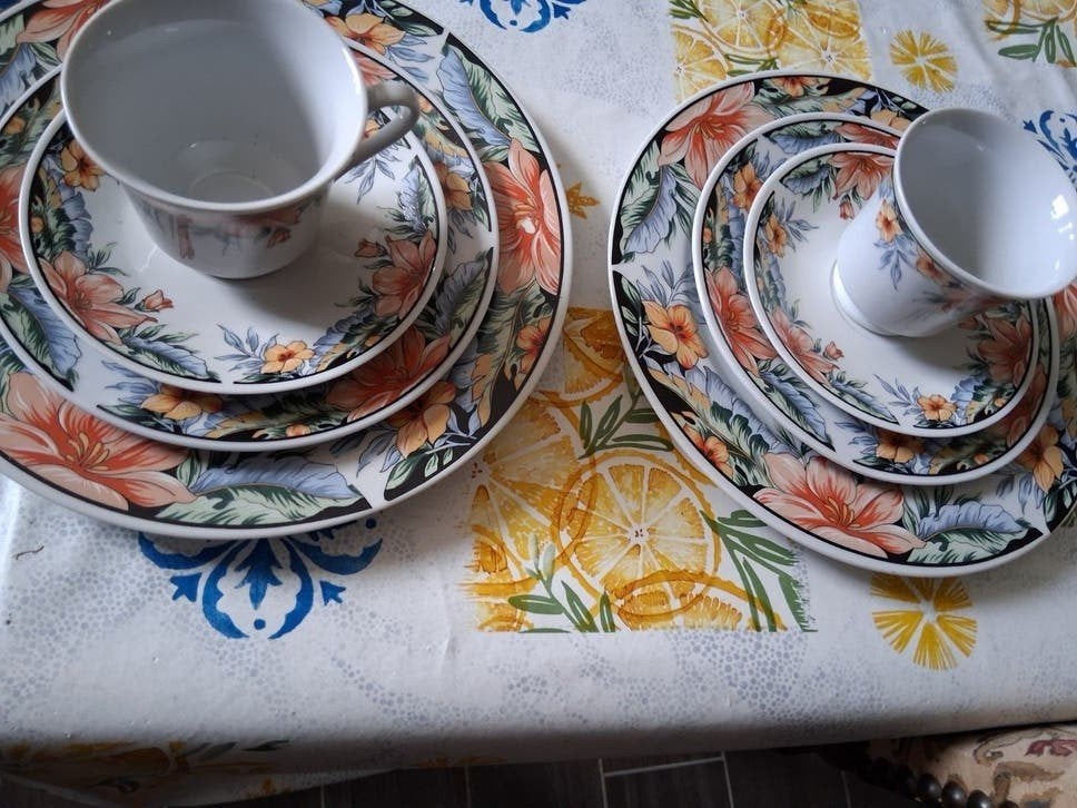 Set de dîner 2 pers., Antiquités & Art, Curiosités & Brocante, Enlèvement