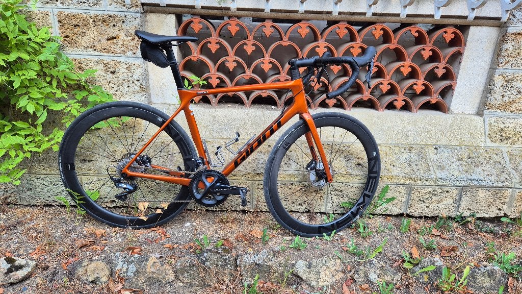 Giant TCR Advanced Maat M/L (56) Amber Glow 4iiii Powermeter, Fietsen en Brommers, Ophalen, 28 inch, Giant, Zo goed als nieuw