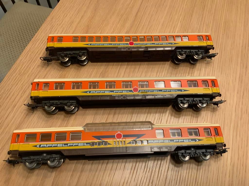 LOT DE 3 VOITURES LIMA  « APFELPFEIL «, Enlèvement ou Envoi, Utilisé, Wagon, Lima