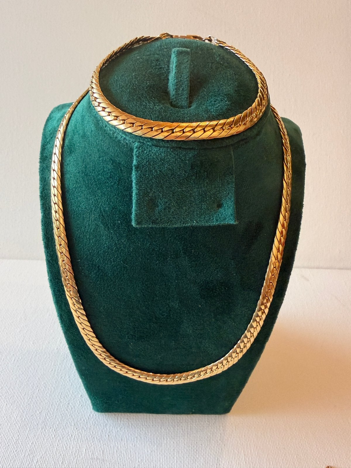 Ensemble Collier avec gourmette en or 18k, Bijoux, Sacs & Beauté, Enlèvement, Comme neuf, Or, Or