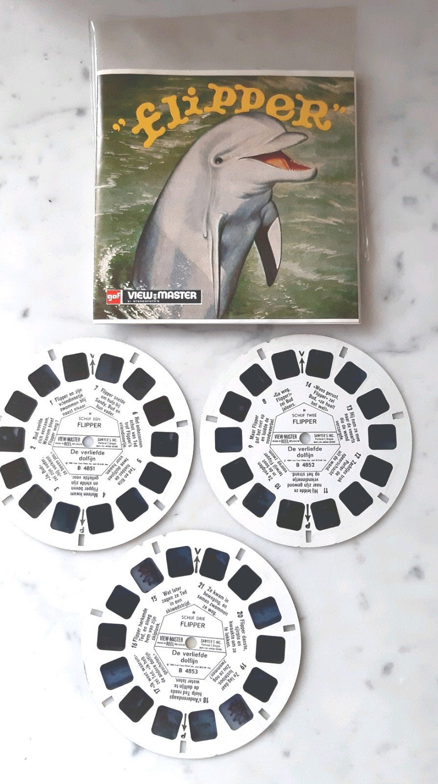 set 3 view master schijfjes,  FLIPPER, Ophalen of Verzenden, Zo goed als nieuw