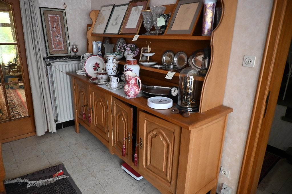 Landelijk eiken buffet-vaisselier, Maison & Meubles, Armoires | Buffets, Utilisé, 150 à 200 cm, 200 cm ou plus, 50 à 75 cm, Avec porte(s)