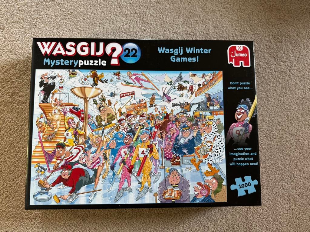 Wasgij legpuzzel 1000 stuks “Winter Games”, Ophalen, Zo goed als nieuw, Legpuzzel