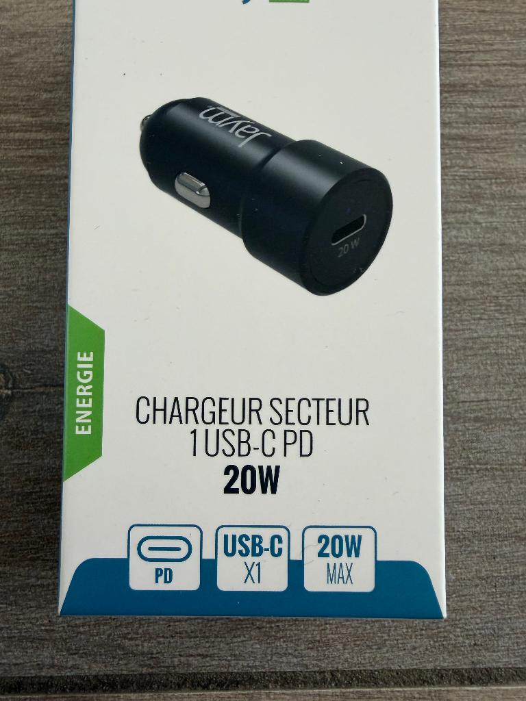 Jaym USB-C Autolader 20W - Power Delivery - Snel laden, Ophalen, Nieuw