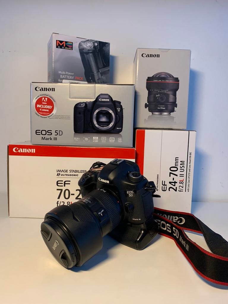 Canon Body EOS 5D Mark III + Lens EF 24-70mm. 2.8 L II USM, Audio, Tv en Foto, Ophalen, Canon