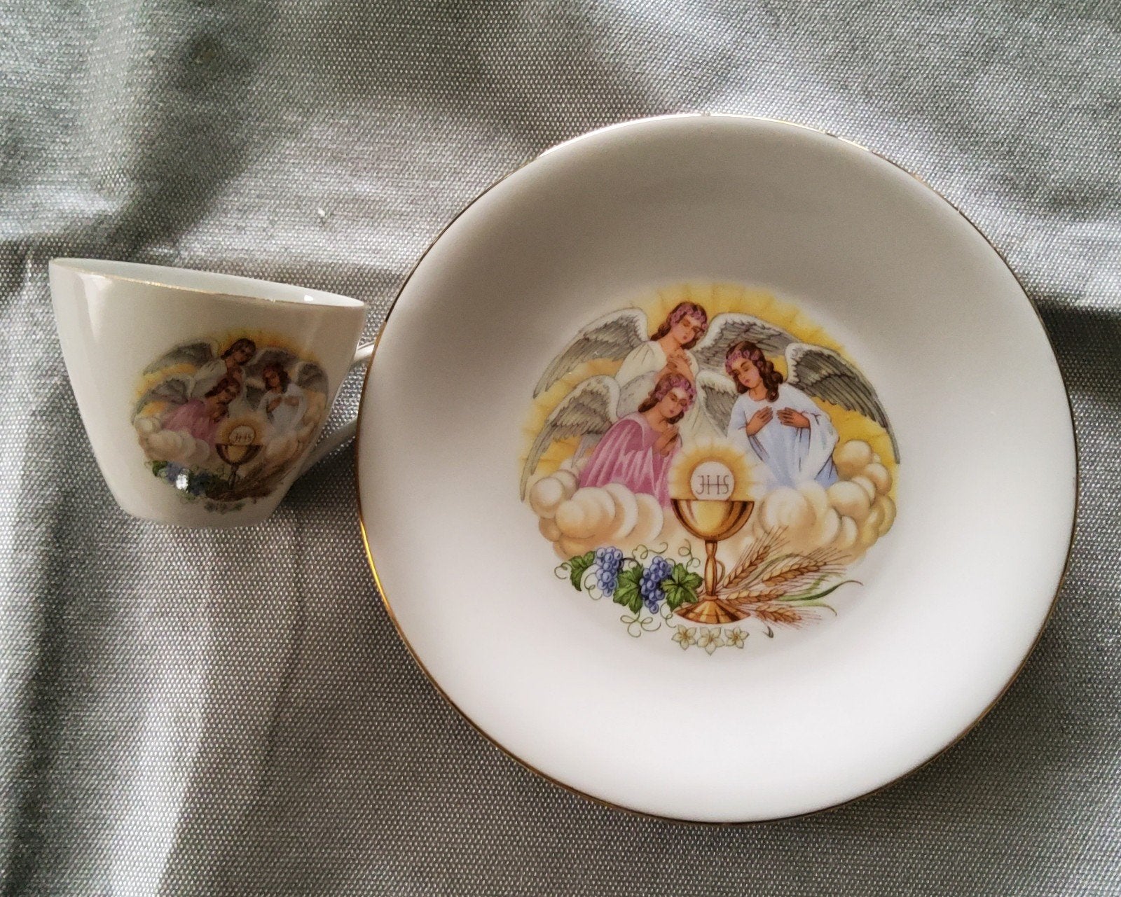 Assiette et tasse à petit-déjeuner - Winterling Bavaria Germ, Enlèvement