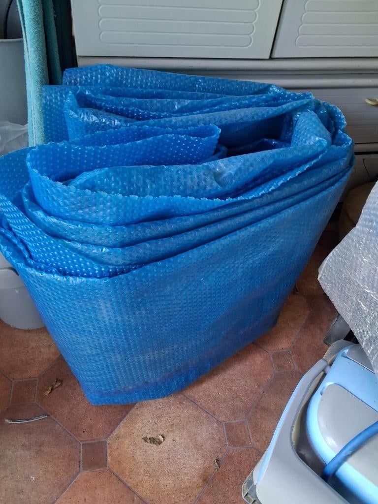 noppenzeil zwembad, Ophalen, Gebruikt, Afdekzeil