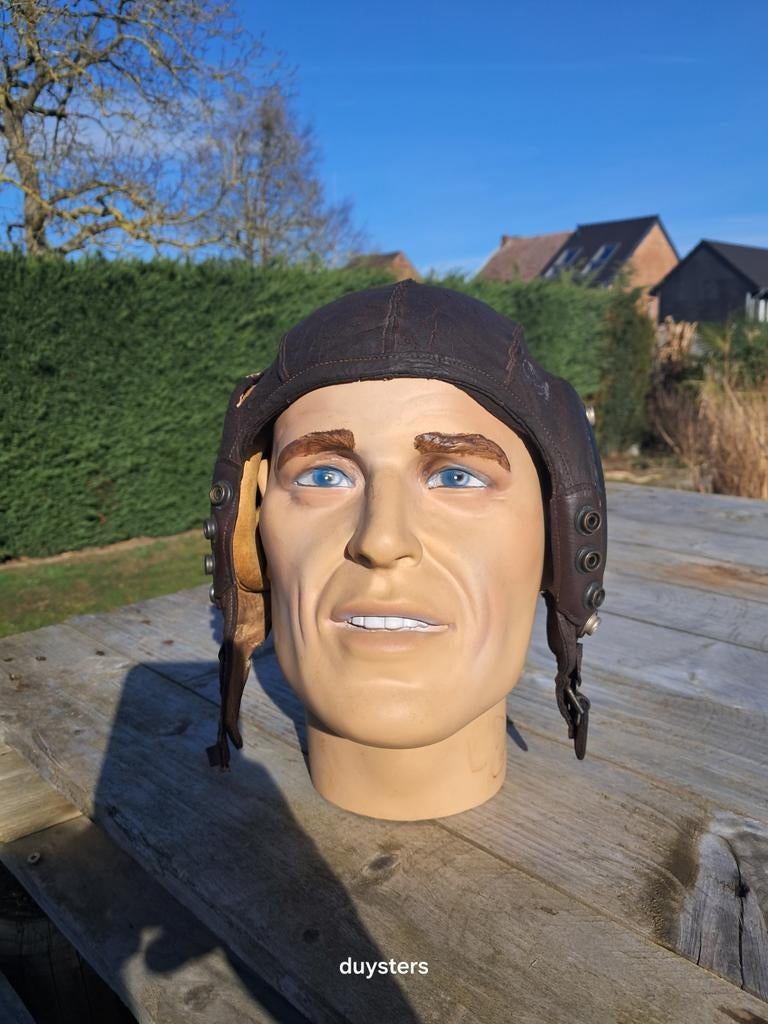 WW2 2 A-11 flight helmet / campaign hat, Ophalen of Verzenden