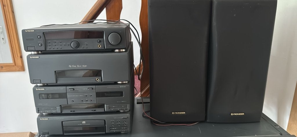 Chaîne hifi pionner + haut parleur élément séparé, Enlèvement, Utilisé, Deck cassettes ou Lecteur-enregistreur de cassettes, Pioneer
