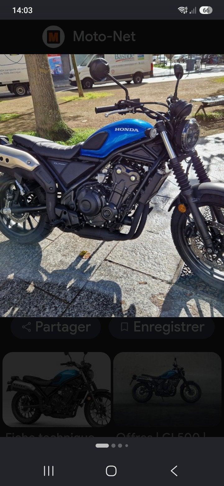 Honda cl500, Enlèvement