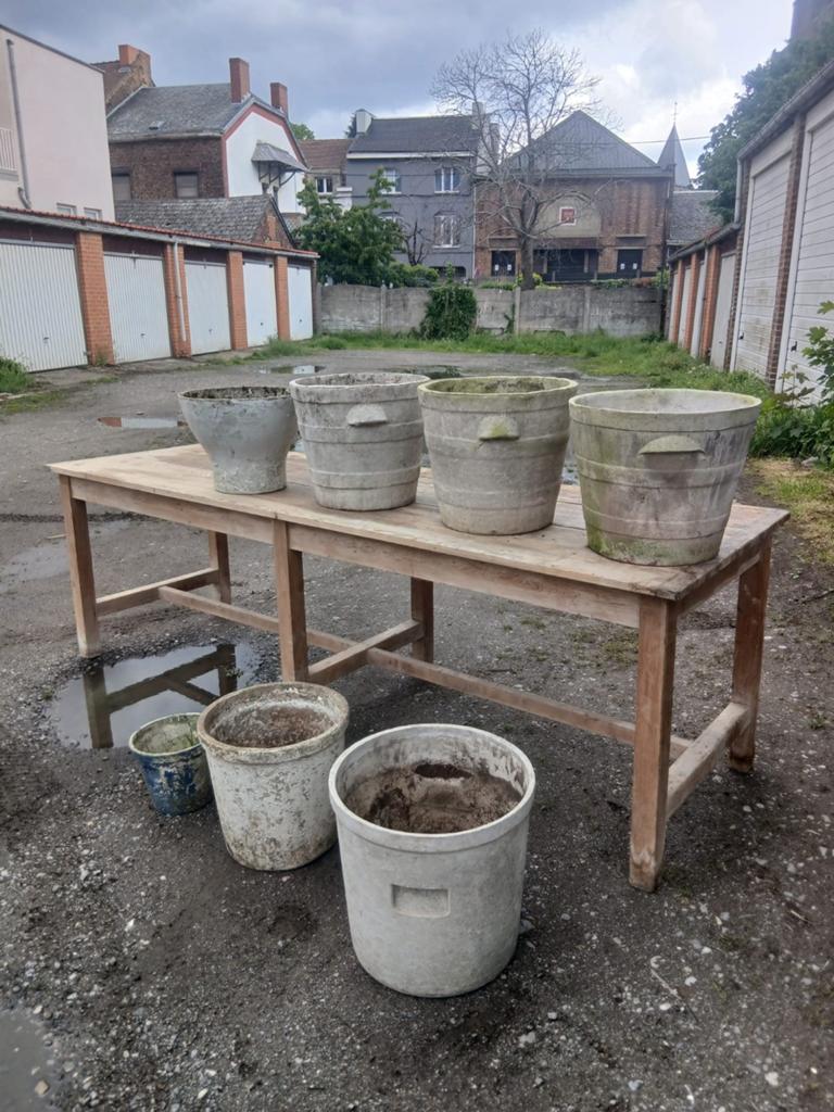 Jardiniere willy ghul et grande table vintage, Enlèvement