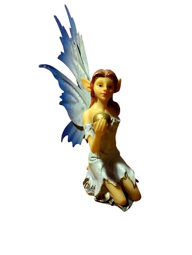 Figurine fée H +- 9cm - exposé dans une vitrine fermée, Enlèvement, Comme neuf, Fantasy