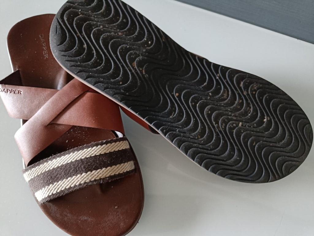 lederen slippers, Kleding | Heren, Schoenen, Bruin, Zo goed als nieuw, Ophalen, Slippers