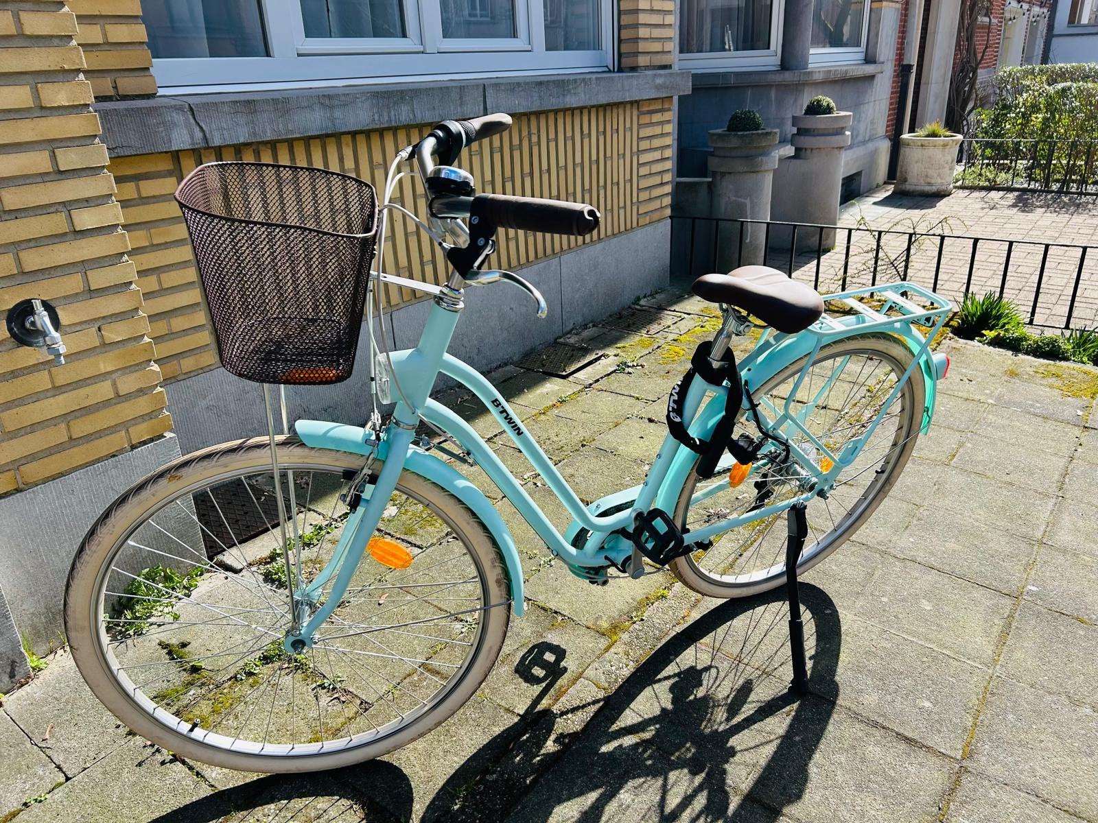 Vélo ville Décathlon B’TWIN Femme S/M, Elops 520 vert menthe, Vélos & Vélomoteurs, Vitesses, Frein sur jante, Moins de 47 cm, Comme neuf