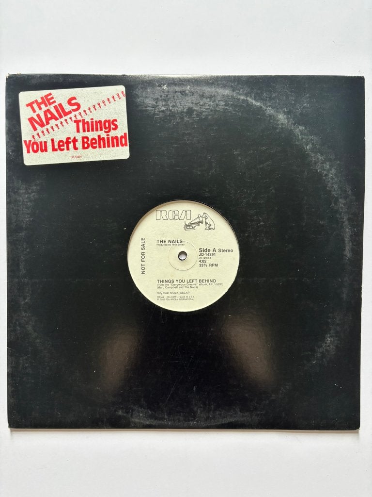 The Nails - Dingen die je achterliet - 12" Promo RCA, Gebruikt, 1980 - 1989, Ophalen of Verzenden, 12 inch