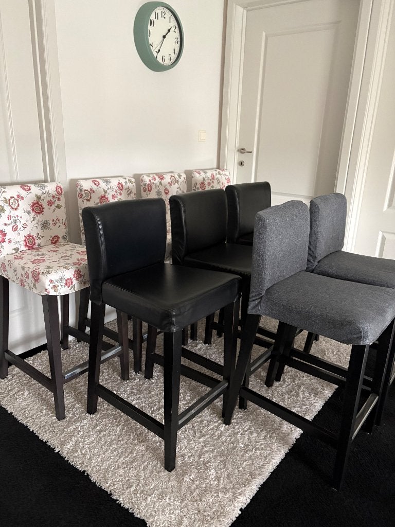 Barkrukken Ikea Henriksdal 9 stuks, Huis en Inrichting, Ophalen, 60 tot 90 cm, Hout, Gebruikt