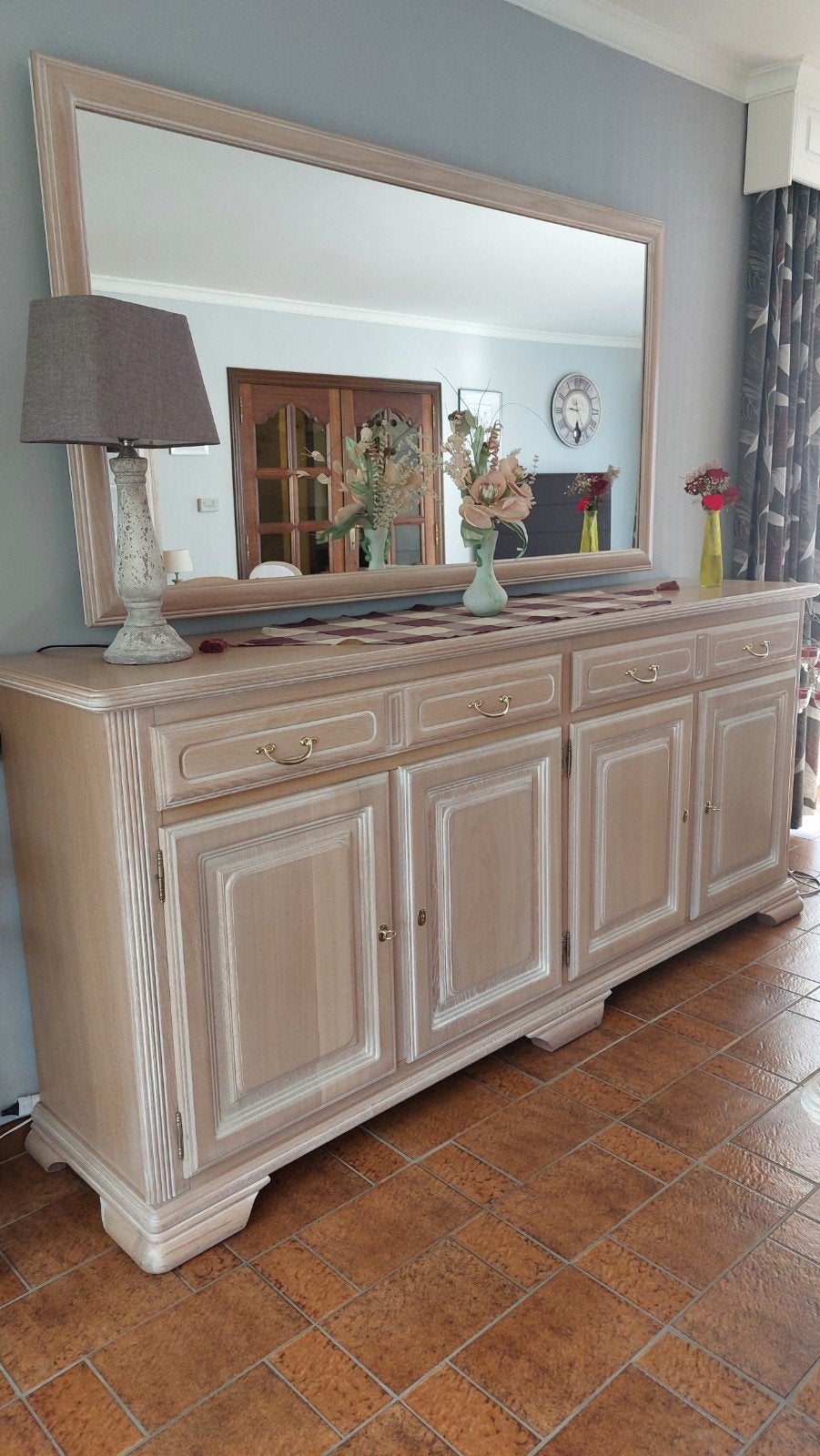 volledige eetkamer, Maison & Meubles, Enlèvement, Comme neuf, Landelijk, 4 à 6 chaises