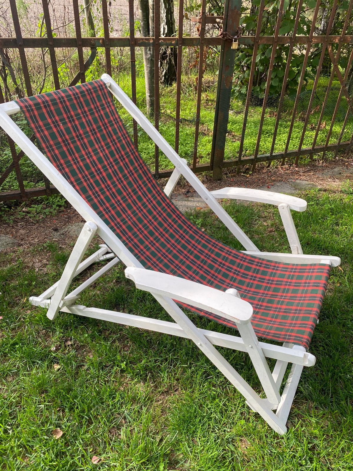 Retro ligstoel, Jardin & Terrasse, Chaises longues, Enlèvement, Comme neuf