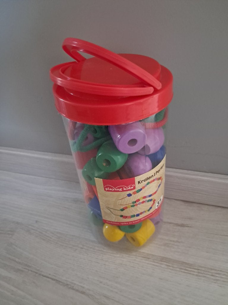 Grote houten rijgkralen, Ophalen, Zo goed als nieuw, Puzzelen