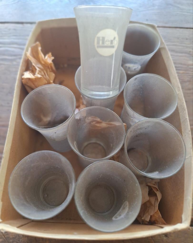 Hero drankreclame glazen, Verzamelen, Ophalen of Verzenden