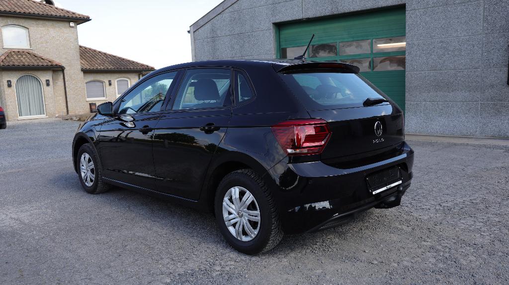 VW Polo 1,0i 2021 GPS-Cruise-PDC-Apple-Front assist, Auto's, Zwart, Bedrijf, 5 deurs, 59 kW