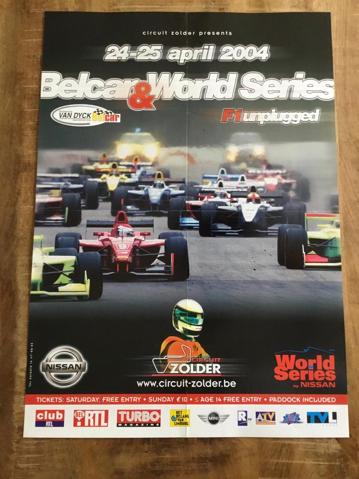 Affiche belcar zolder 2004, Ophalen of Verzenden, Zo goed als nieuw