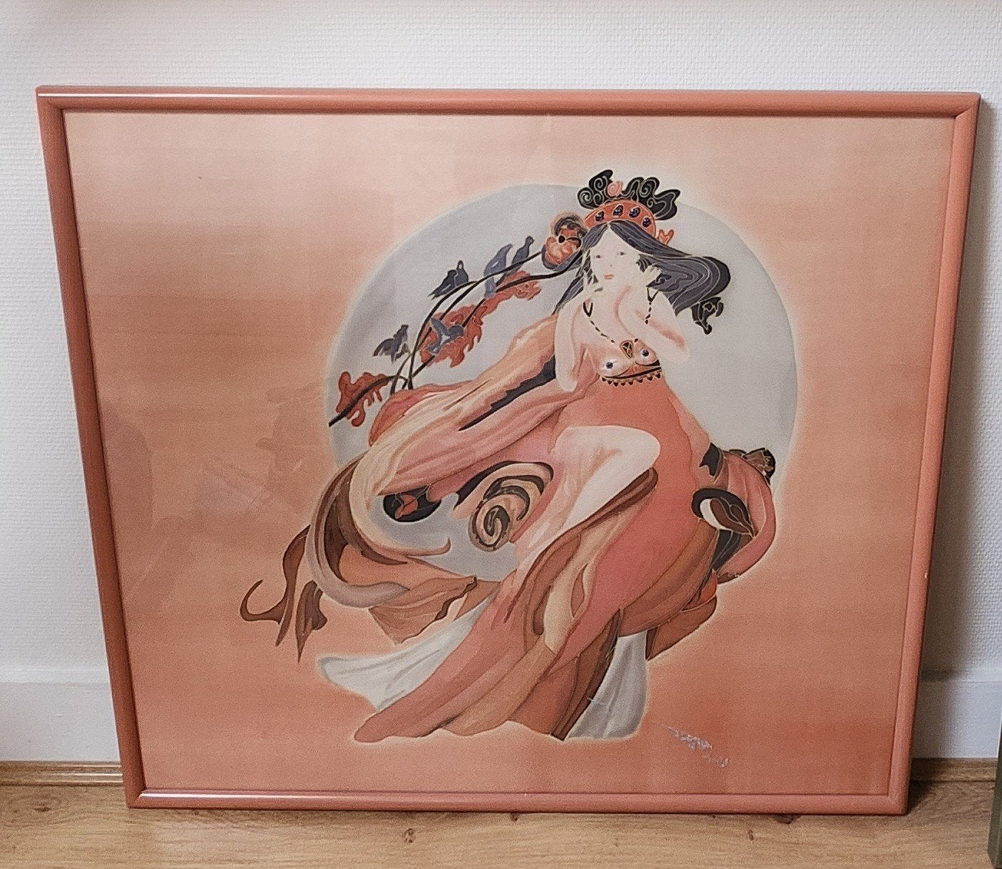 tableau peinture sur soie, Enlèvement