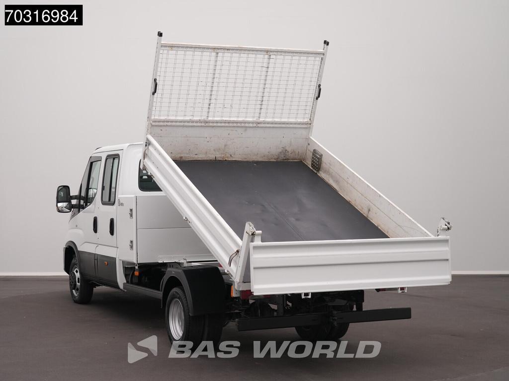 Iveco Daily 35C16 3.0L Kipper met Kist Dubbel Cabine Dubbell, Auto's, Stof, Gebruikt, Euro 6, 4 cilinders