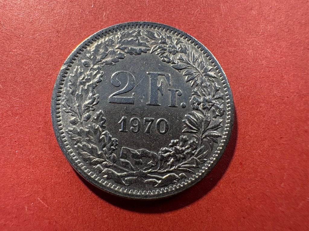 Zwitserland - 2 Frank 1970 (#221#), Ophalen of Verzenden, Overige landen, Losse munt