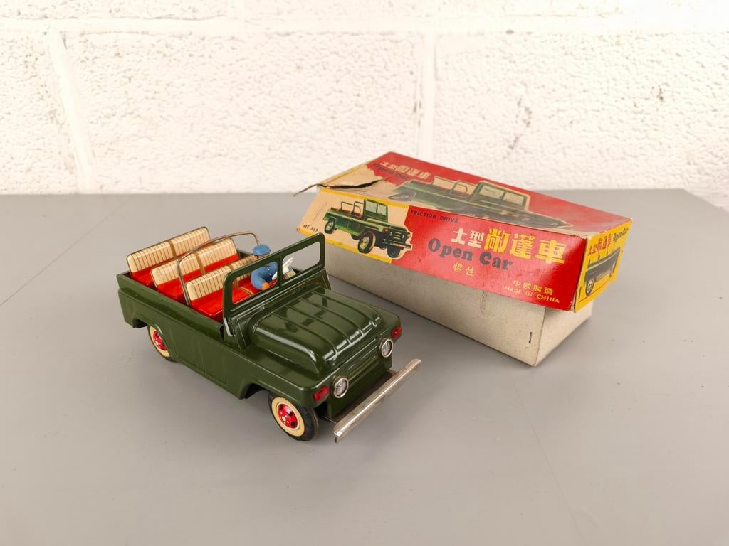 Blikken speelgoed jeep / auto, Antiek en Kunst, Ophalen of Verzenden