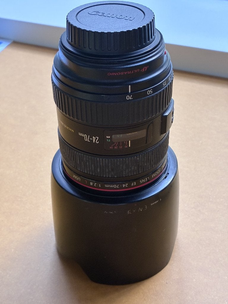 Canon EF24-70mm f/2.8L USM defect/herstelling of onderdelen, TV, Hi-fi & Vidéo, Ne fonctionne pas, Filtre inclus, Canon EF, Canon