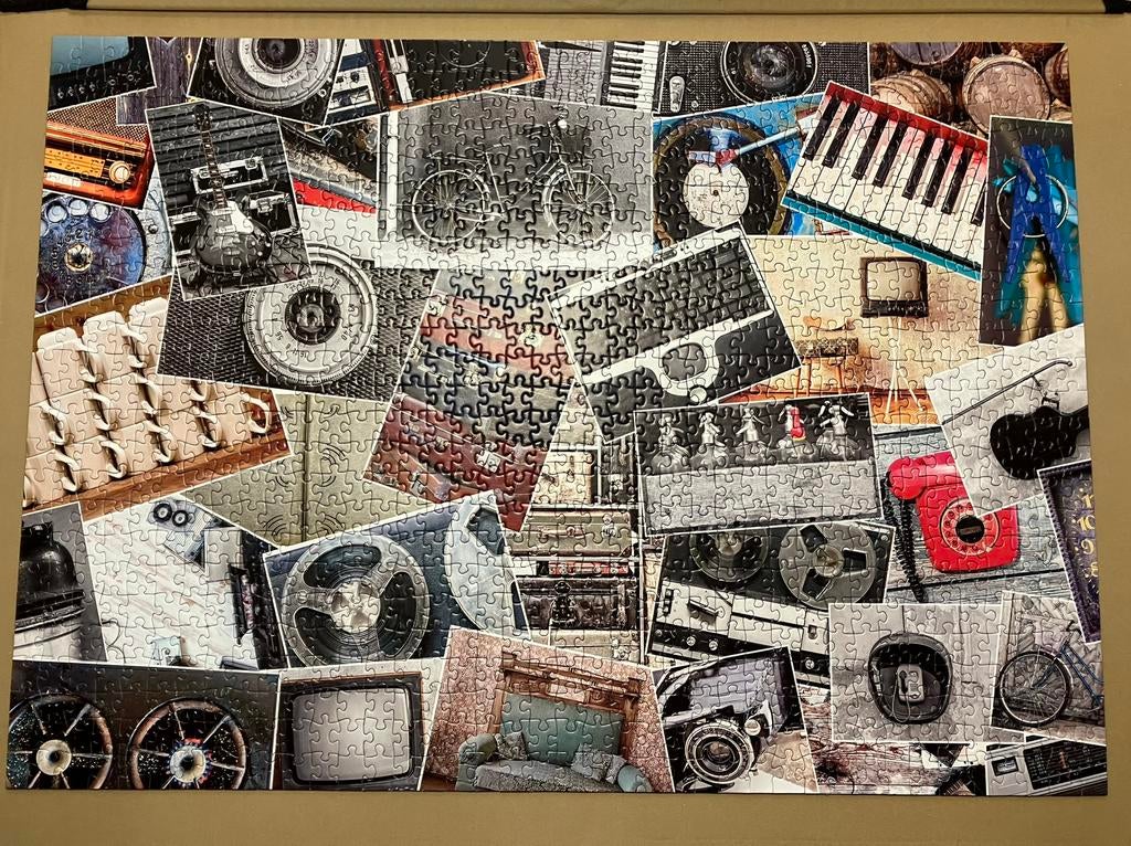 Puzzel 1000 stukken - Retro Mechanics, Ophalen of Verzenden, 500 t/m 1500 stukjes, Zo goed als nieuw, Legpuzzel