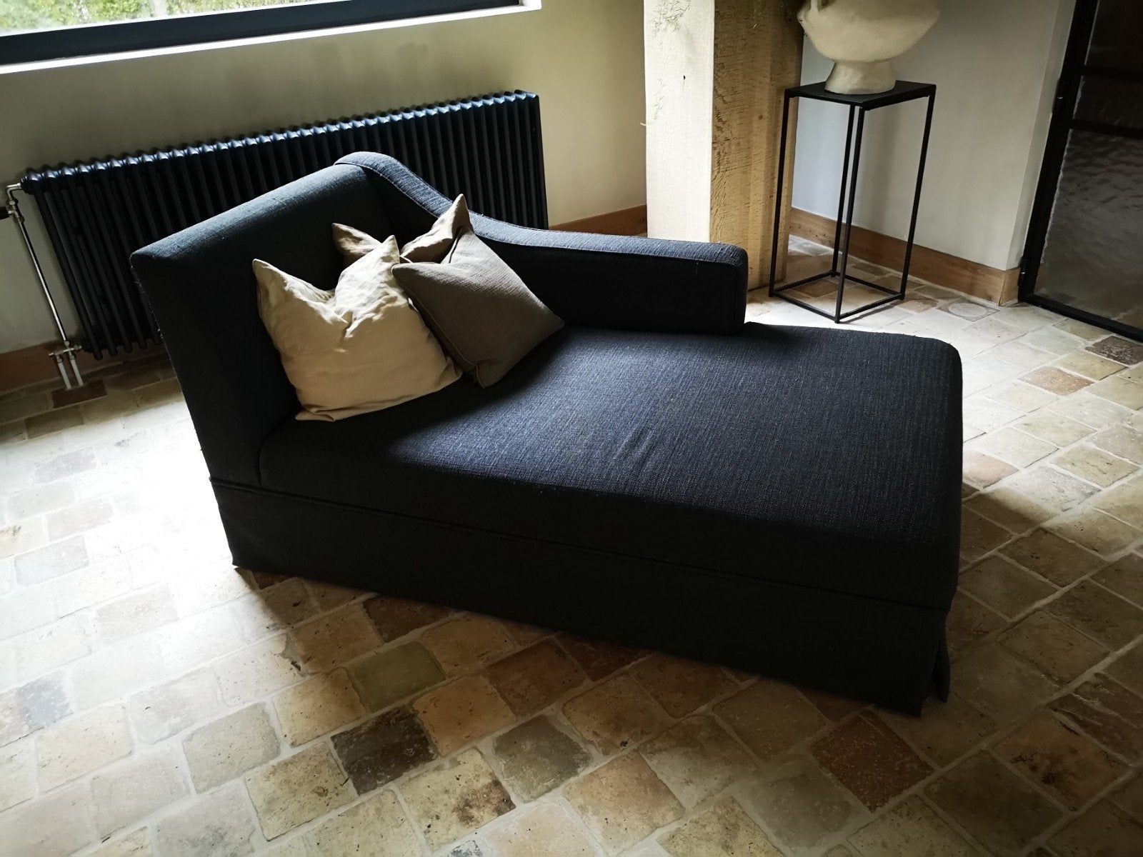 chaise longue., Ophalen