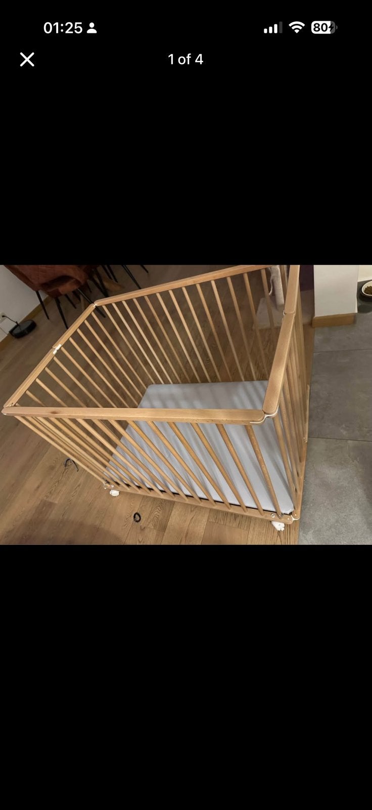 Baby bed, Ophalen, Zo goed als nieuw