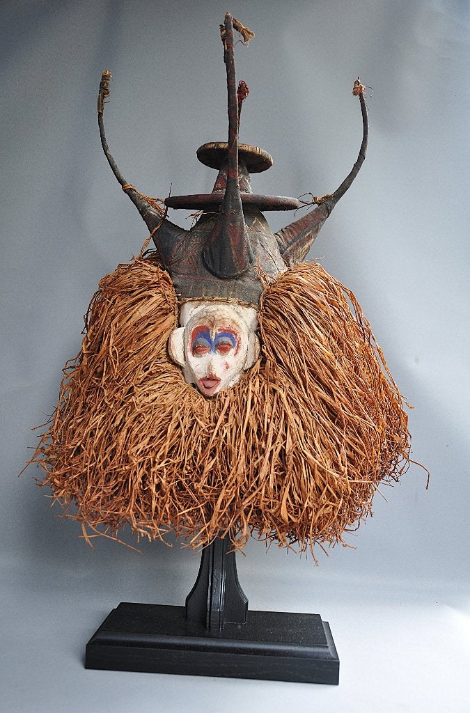Tribaal gebruikt initiatie masker, YAKA, DR Congo, 1940-50, Ophalen of Verzenden