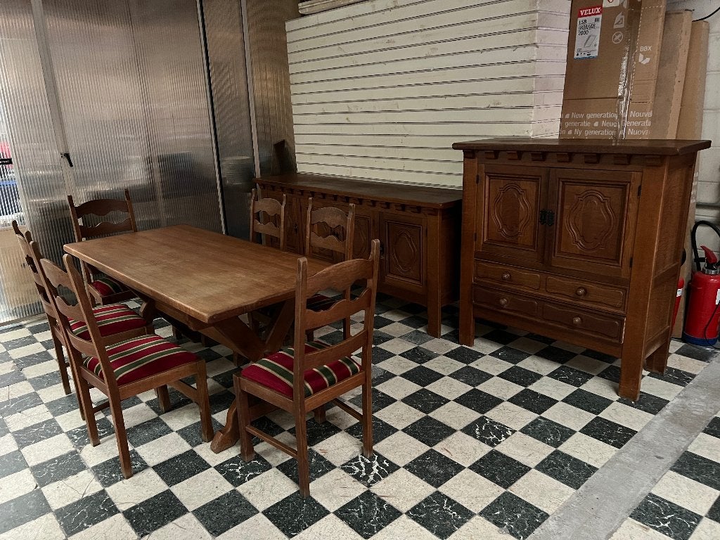 Salle à manger complète, Maison & Meubles, Salles à manger complètes, Enlèvement, Utilisé, 4 à 6 chaises