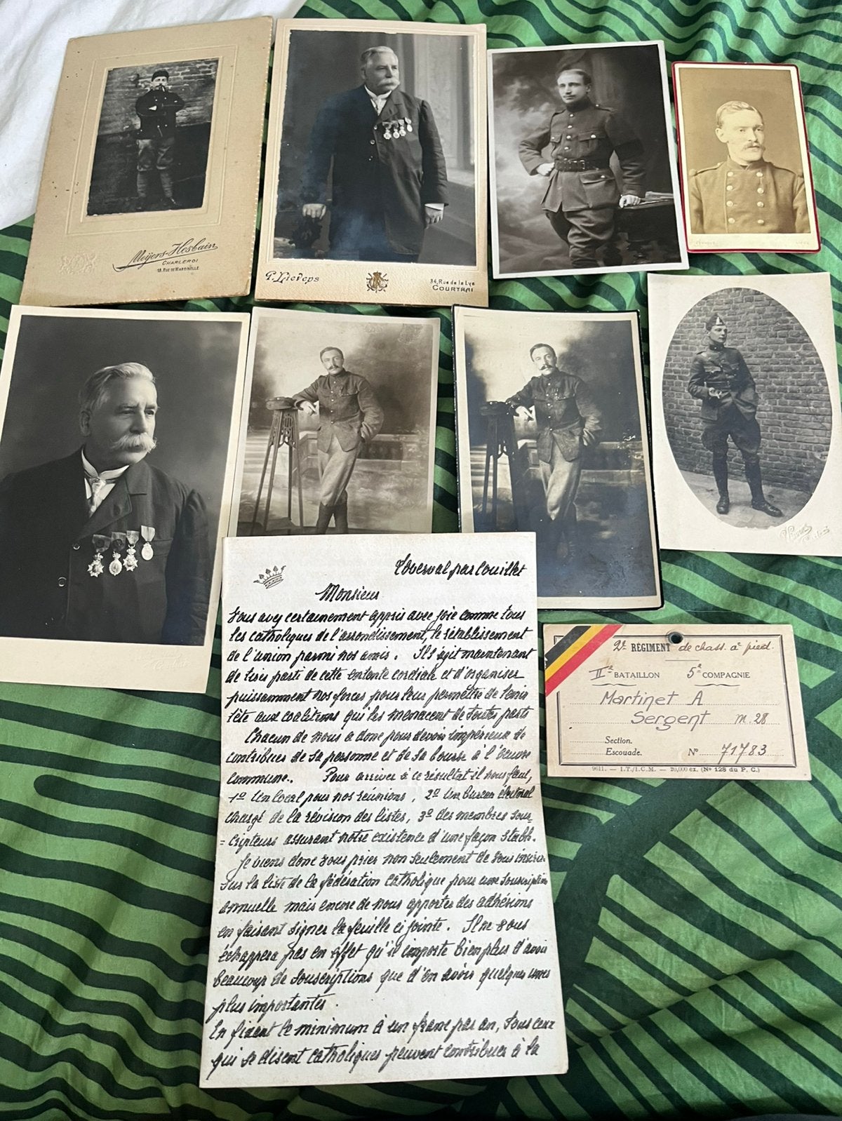 Lot militaria colonel , lettre de merode, Collections, Objets militaires | Général, Enlèvement ou Envoi